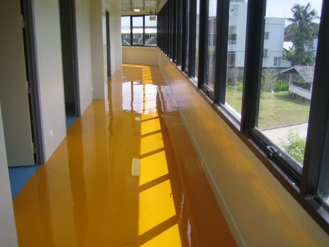 งานพื้นอีพ็อกซี่ สูตรสารระเหย / Solvent based epoxy coating